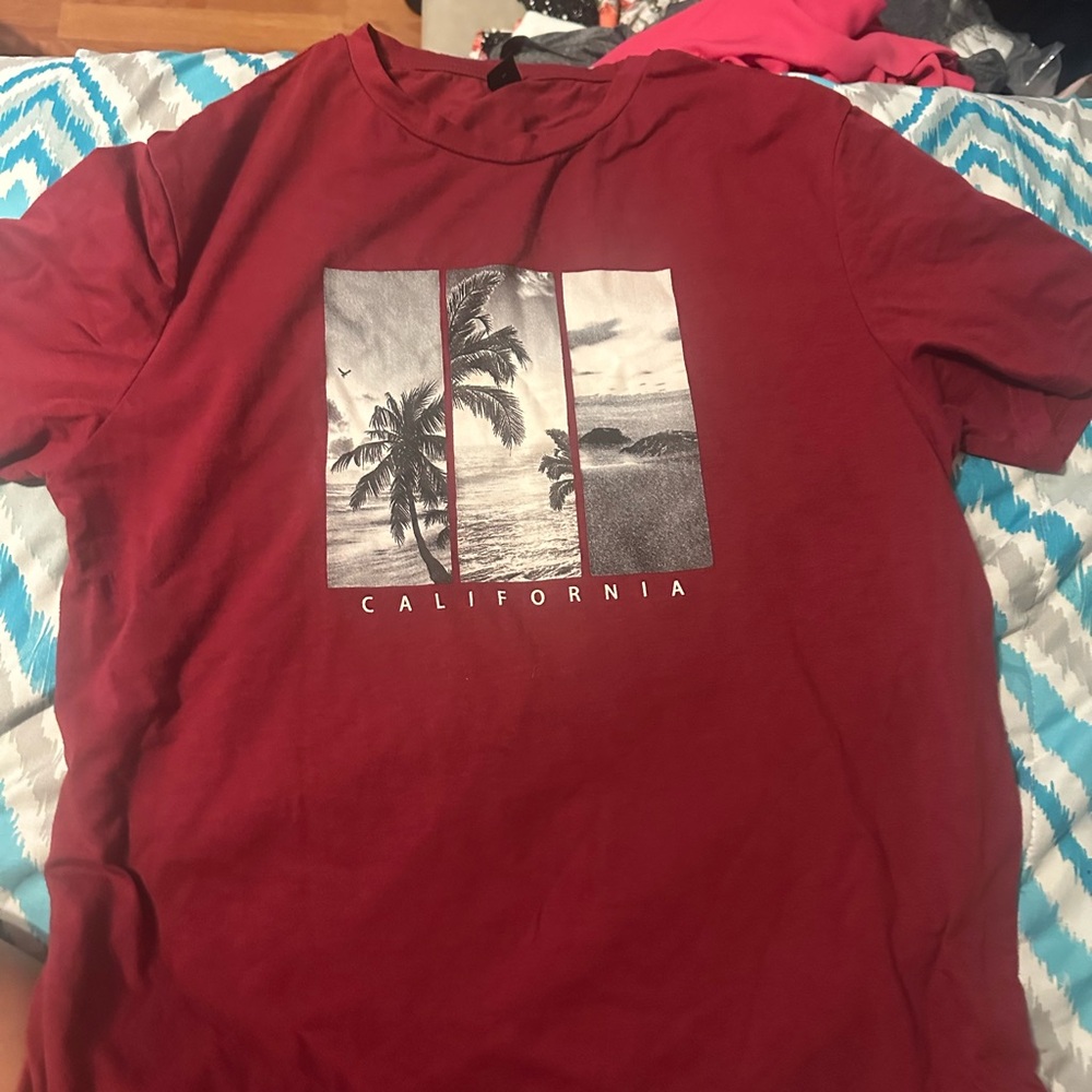 California Graphic Red T-Shirt